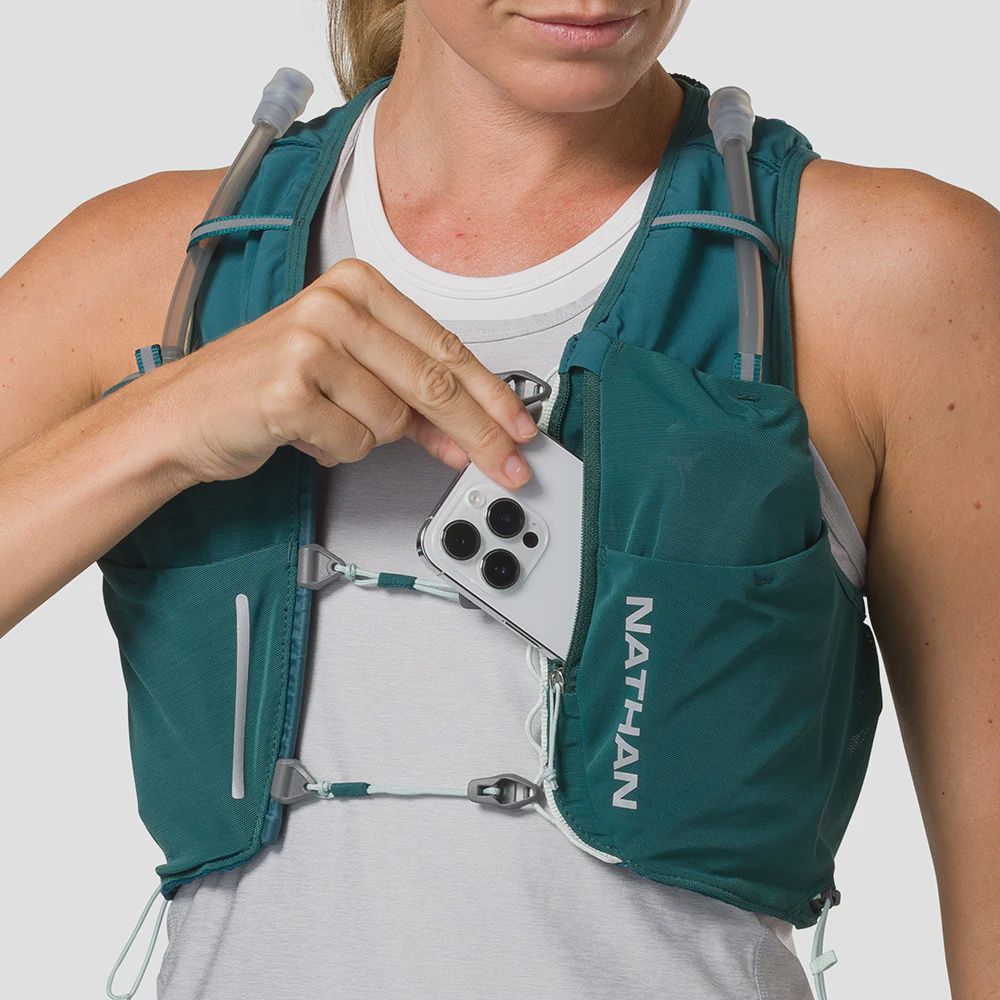 Nathan Women's Pinnacle Pro 6 Liter Hydration Vest - Deep Teal/Reflective Silver