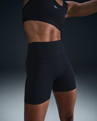 Women's High-Waisted 5" Tight Shorts - Black
