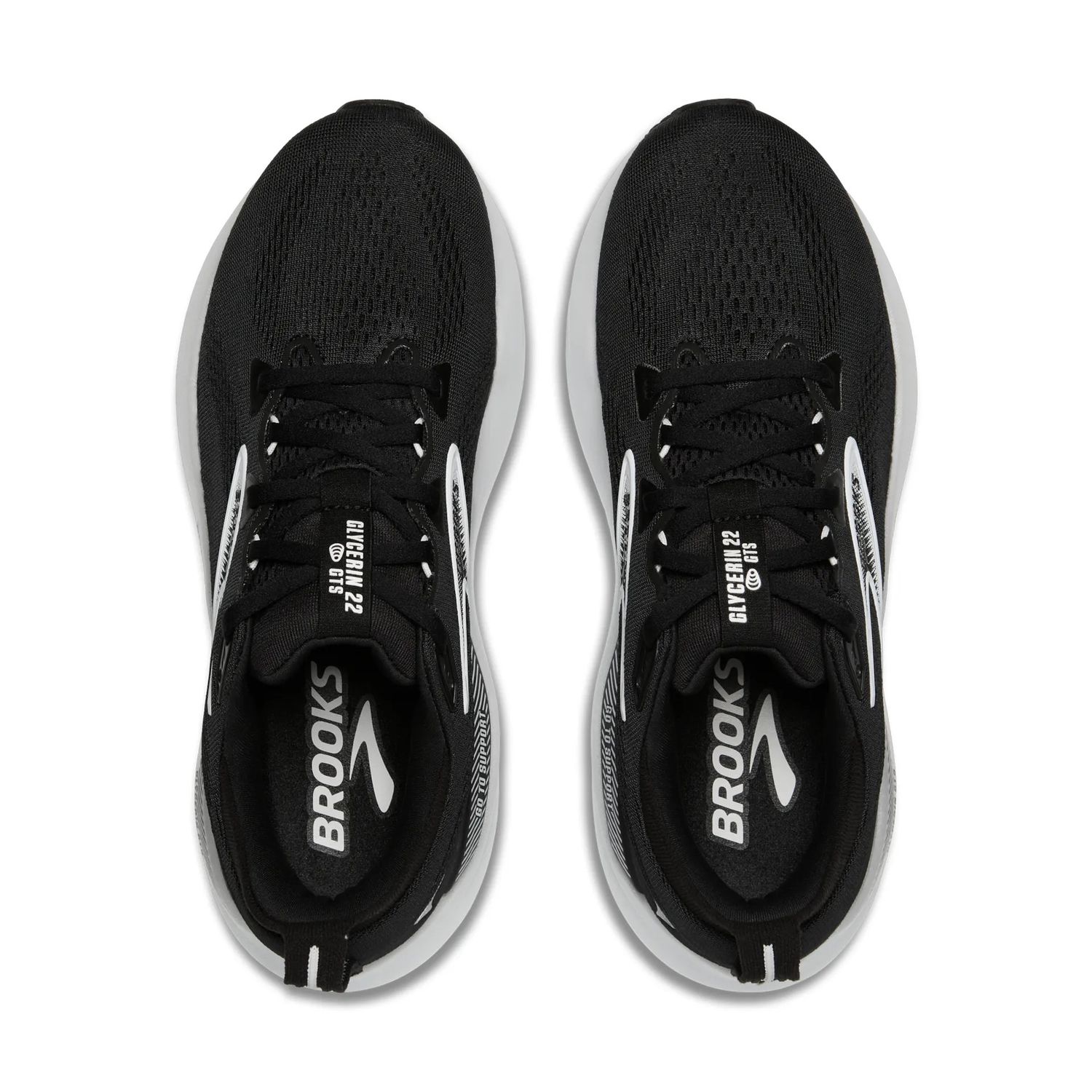 Brooks Men's Glycerin GTS 22 Wide - Black/White