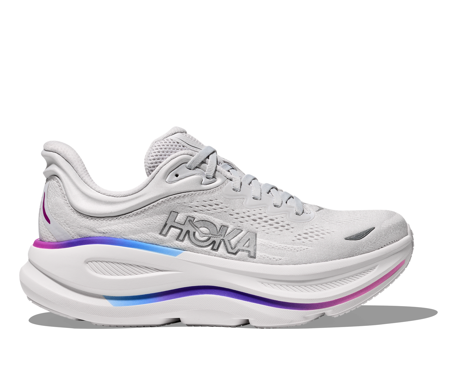 Hoka Women's Bondi 9 Wide - Cosmic Grey/White