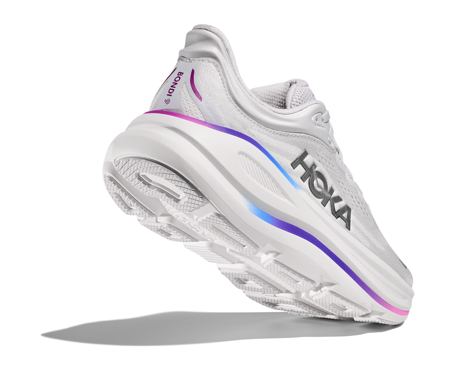 Hoka Women's Bondi 9 Wide - Cosmic Grey/White