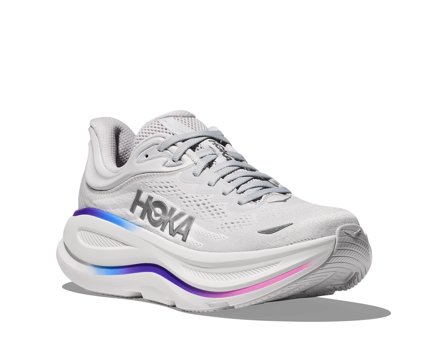 Hoka Women's Bondi 9 Wide - Cosmic Grey/White
