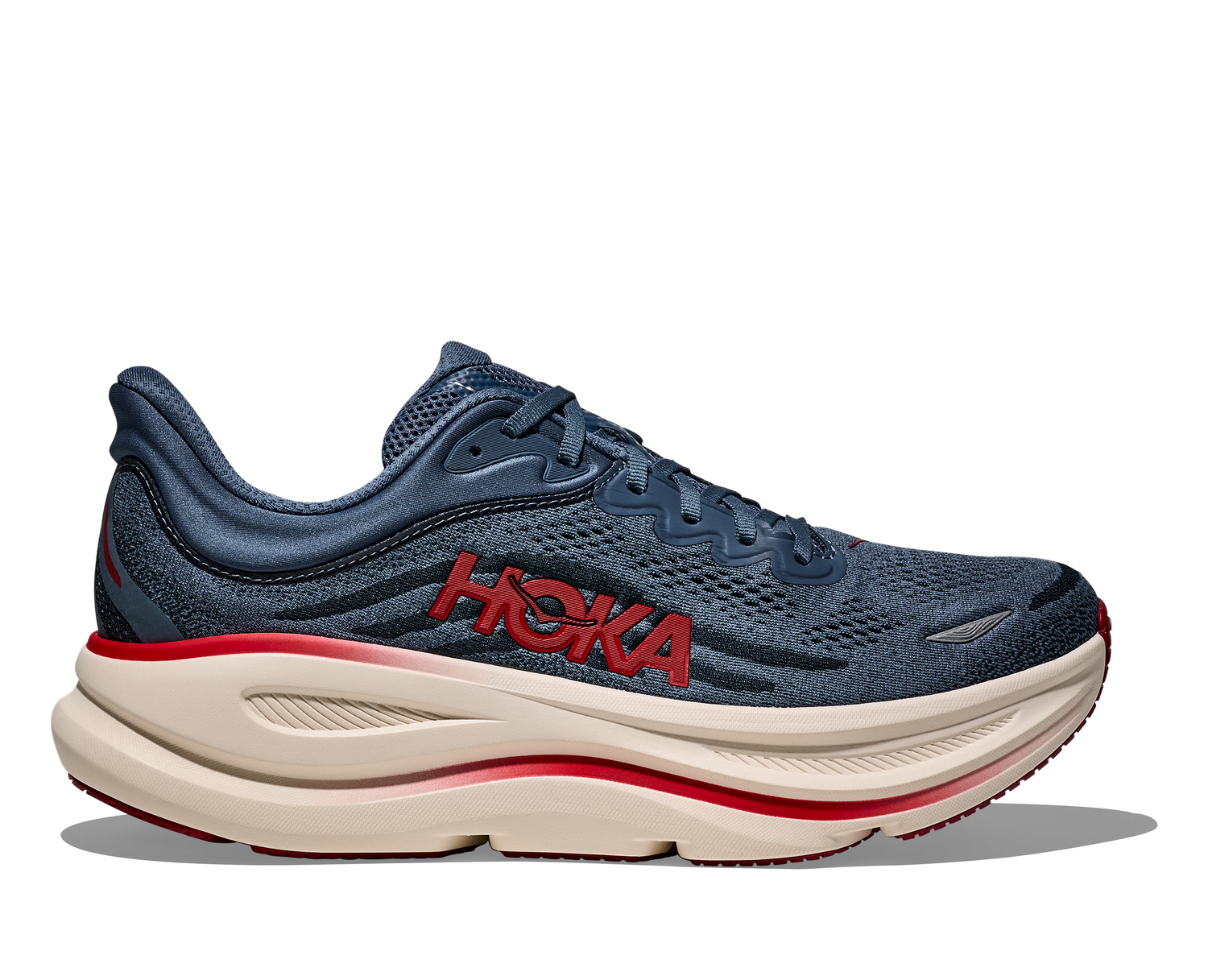 Hoka Men's Bondi 9 - Thunder Cloud/Vermillion