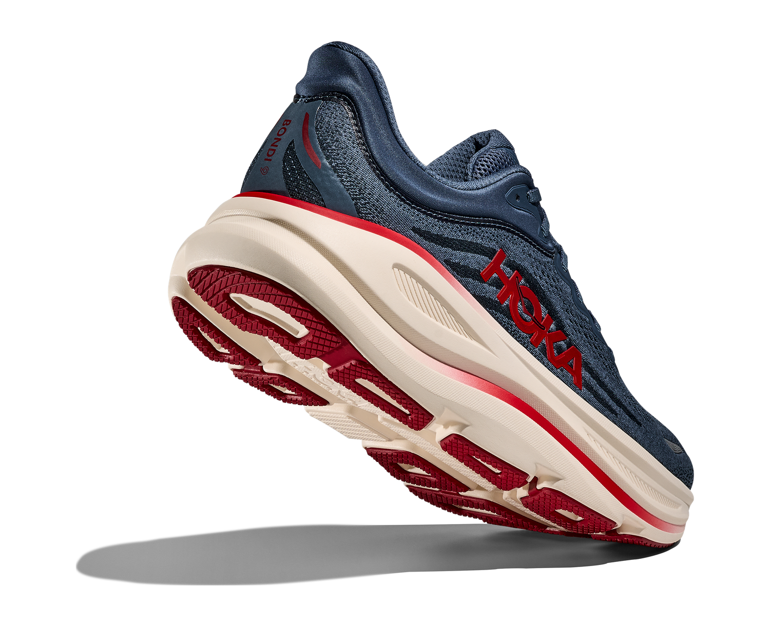 Hoka Men's Bondi 9 - Thunder Cloud/Vermillion