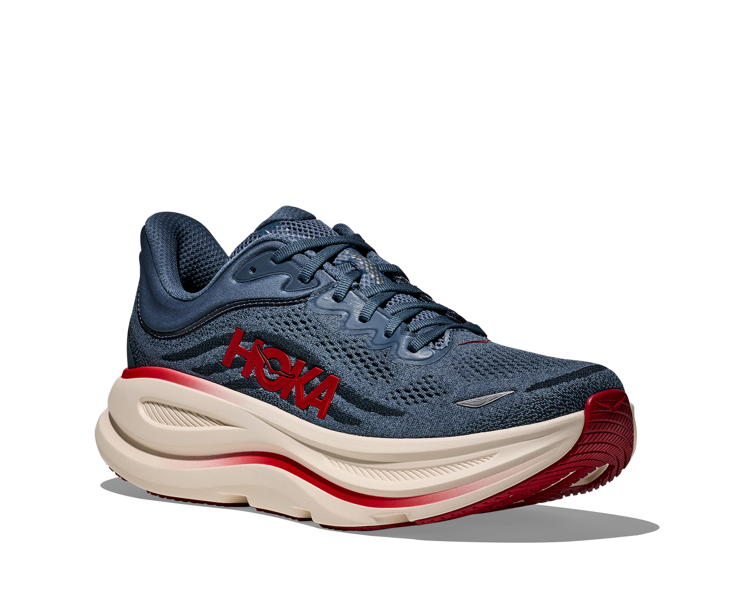 Hoka Men's Bondi 9 - Thunder Cloud/Vermillion