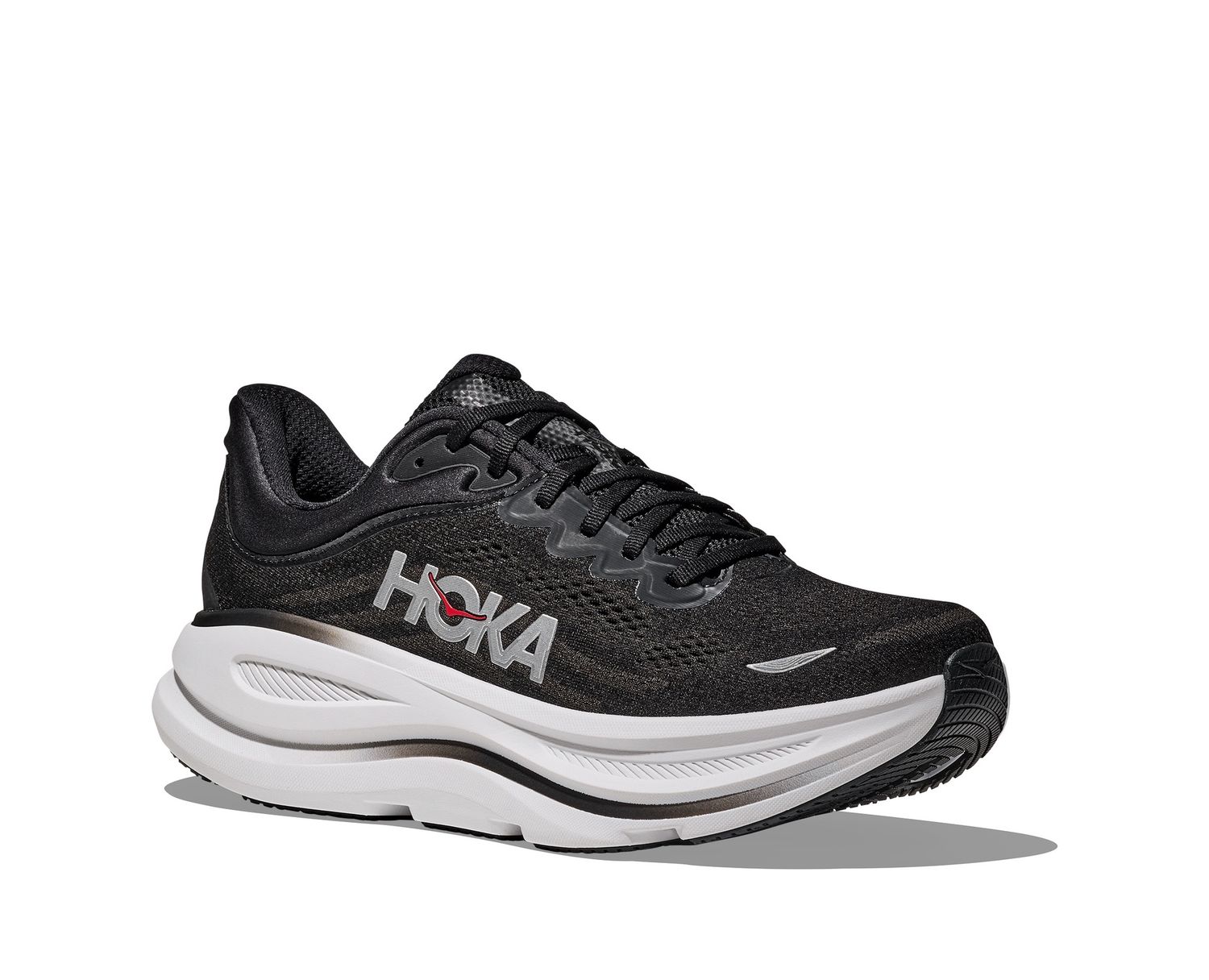 Hoka Men's Bondi 9 - Black/Vermillion