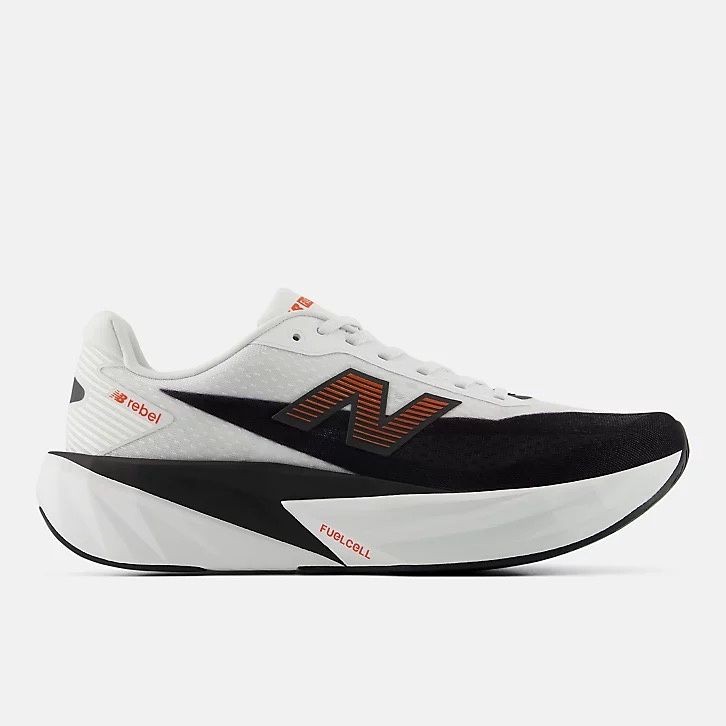 New Balance Men's FuelCell Rebel v5 - White/Flame Red