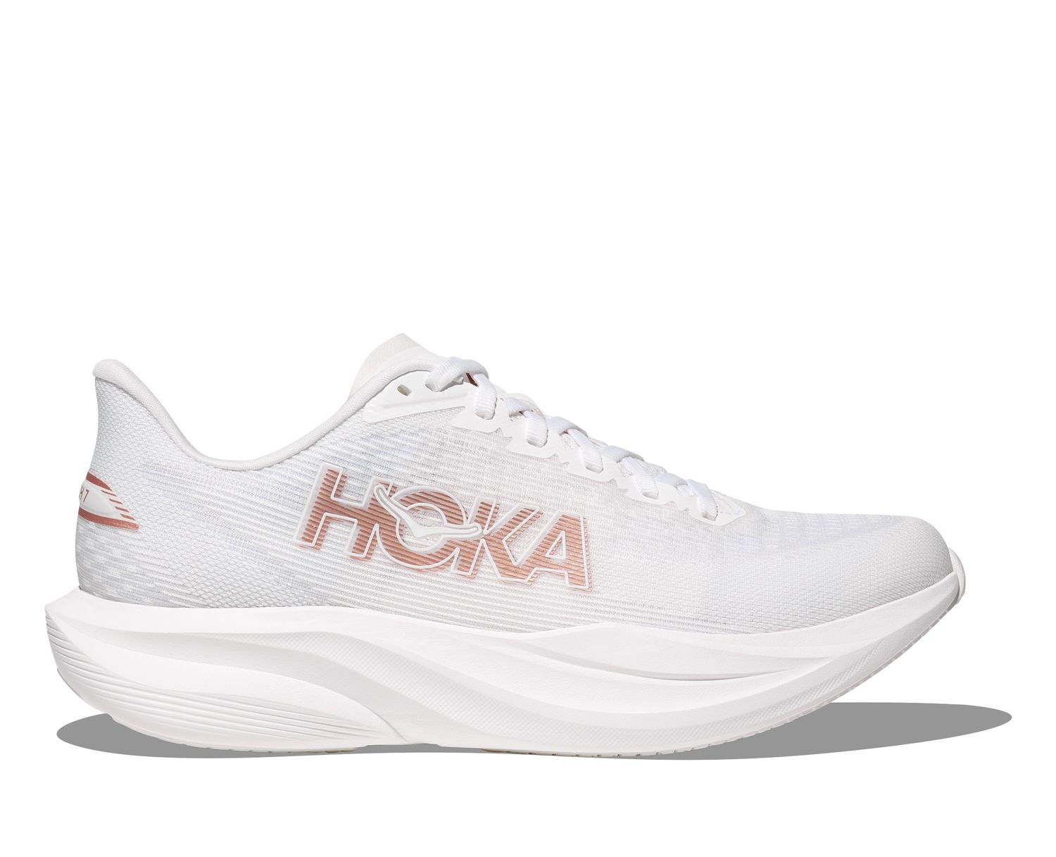 Hoka Women's Mach 7 - Frost / Rose Gold