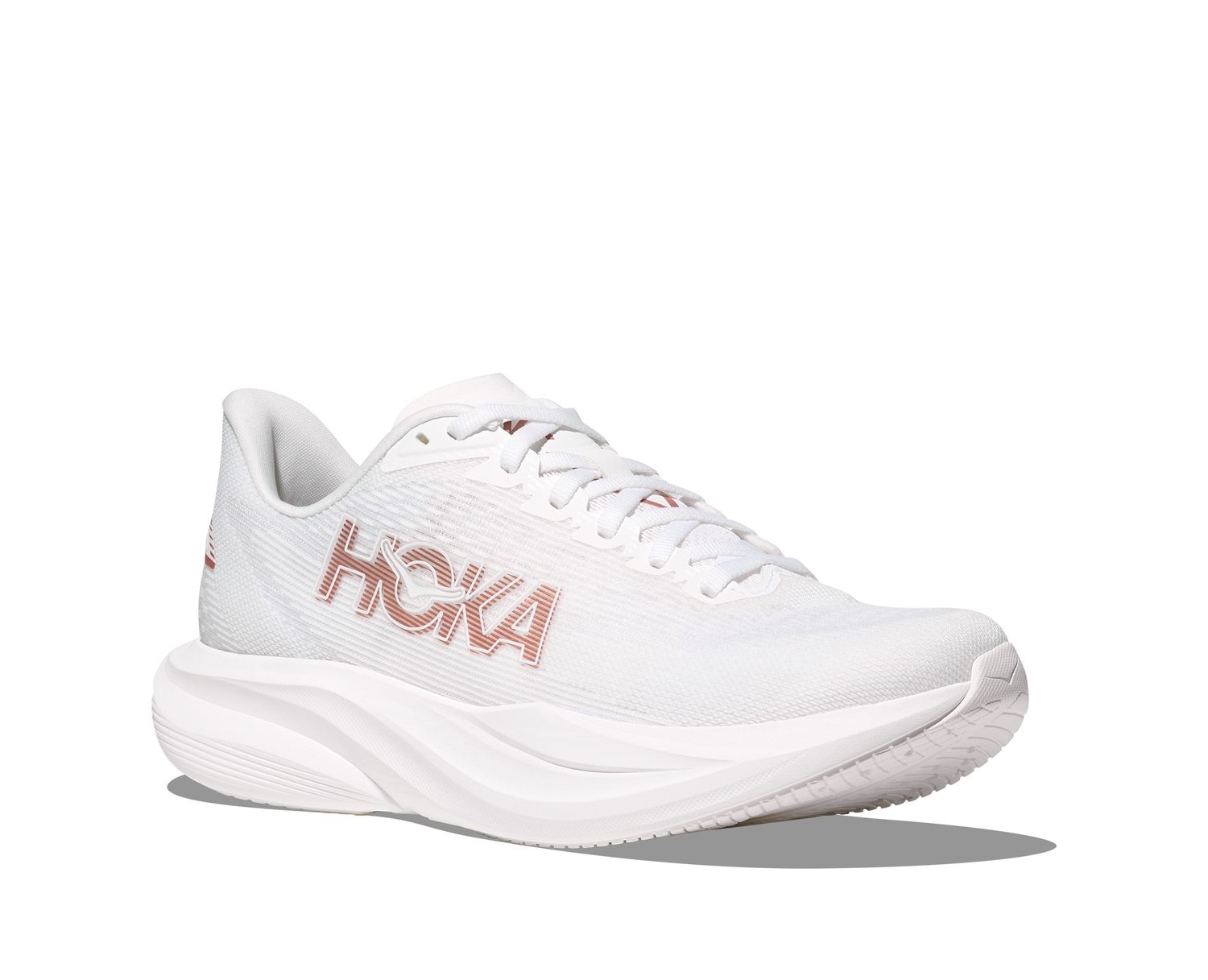 Hoka Women's Mach 7 - Frost / Rose Gold