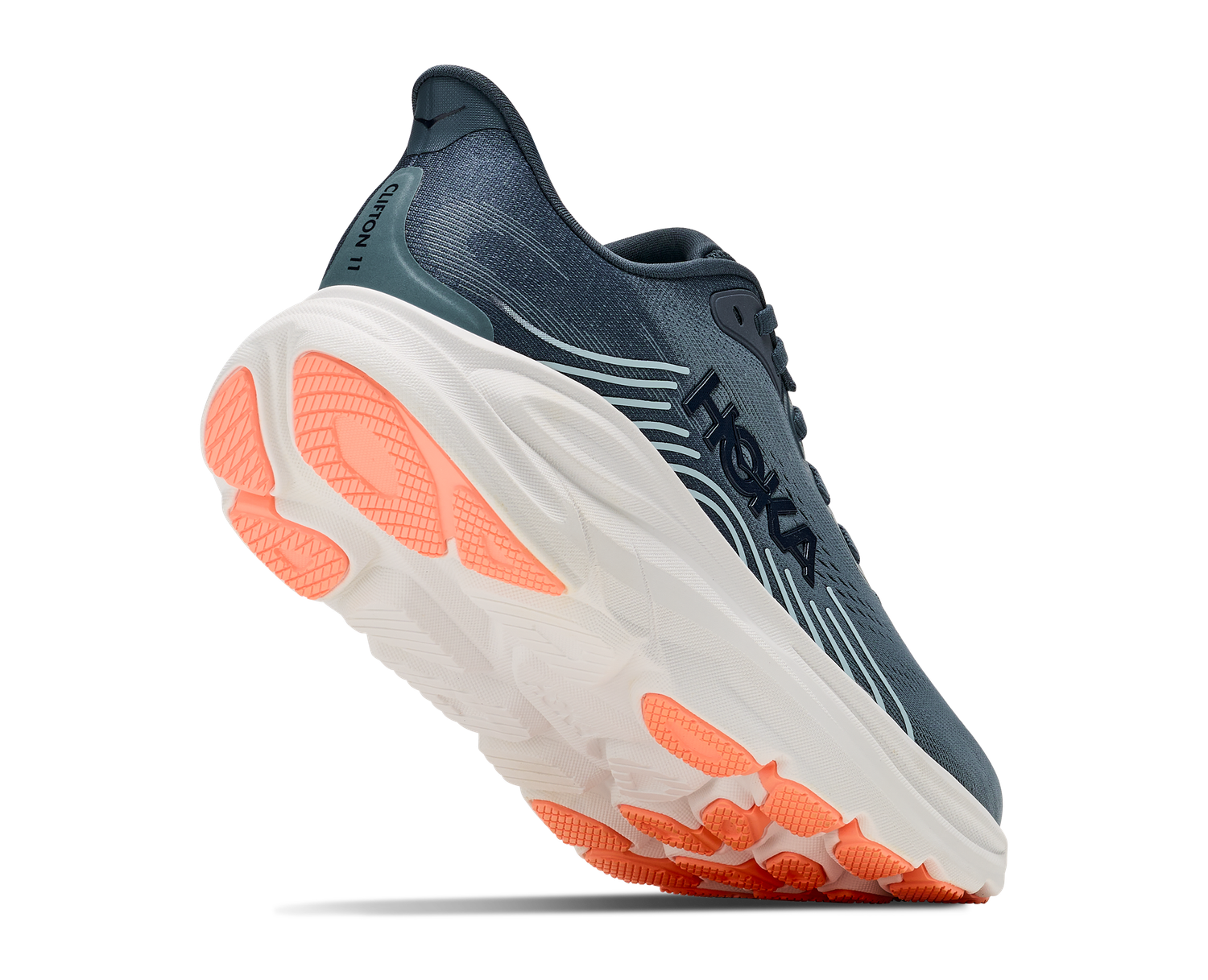 Hoka Women's Clifton 11 Wide - Faded Navy/Glimmering Blue