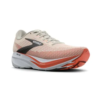 Brooks Men's Ghost Amp - White/Tigerlily/Black