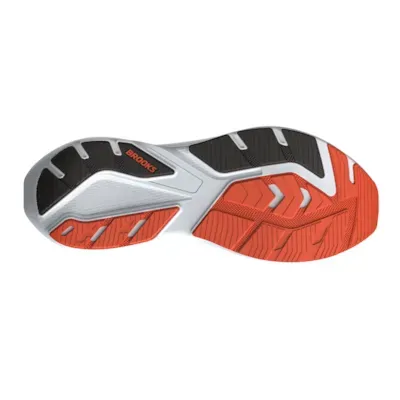Brooks Men's Ghost Amp - White/Tigerlily/Black