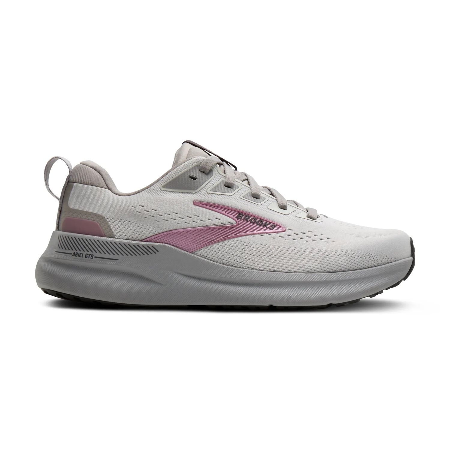 Brooks Women's Ariel GTS 26 Wide - Oyster Mushroom/Alloy/Pink