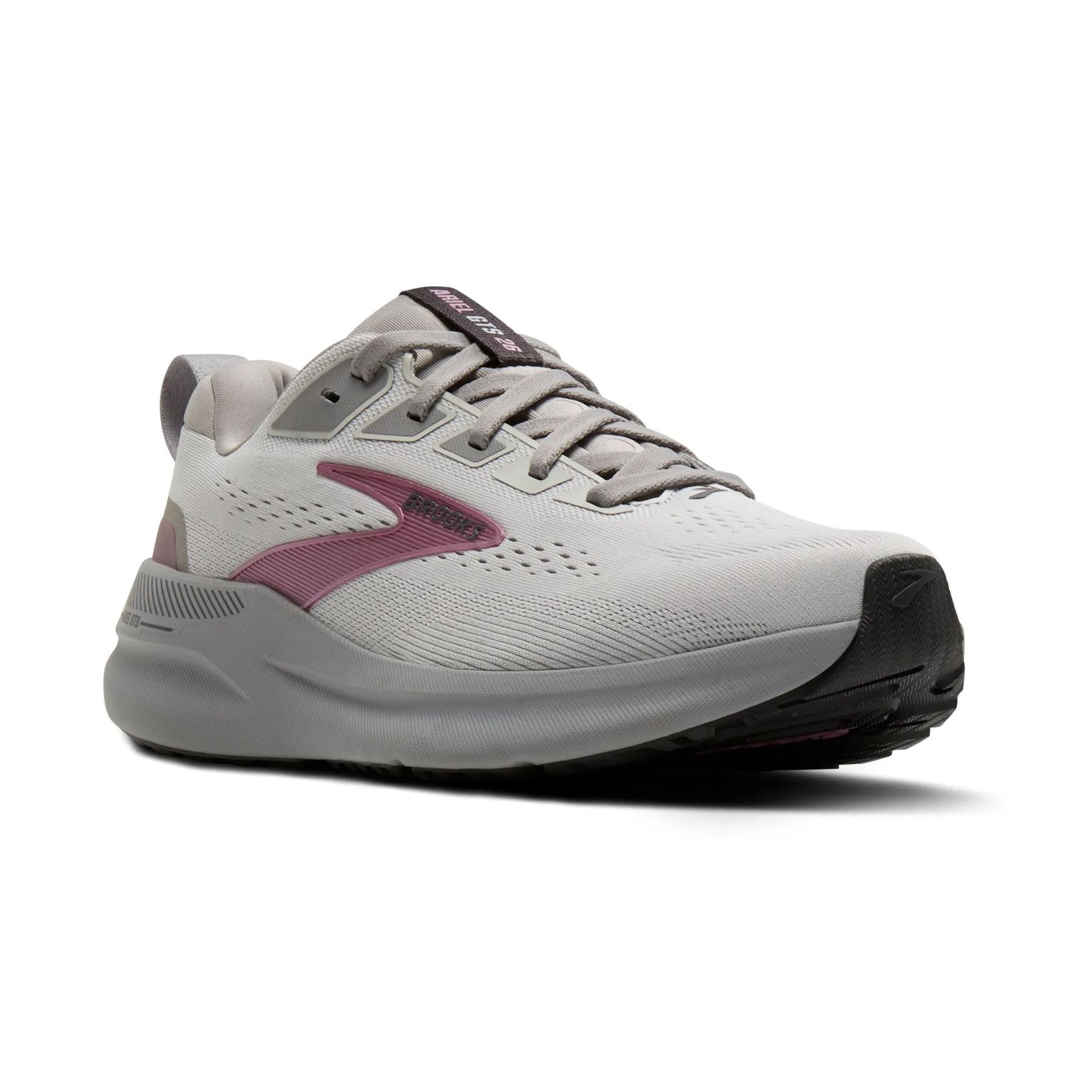Brooks Women's Ariel GTS 26 Wide - Oyster Mushroom/Alloy/Pink