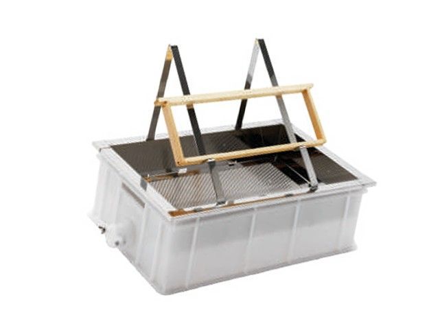 Banco da tavolo per disopercolare con rubinetto