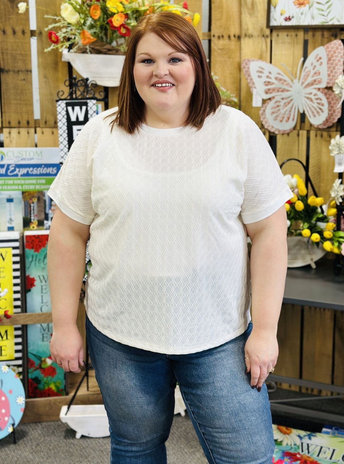 The Holly Top in Cream