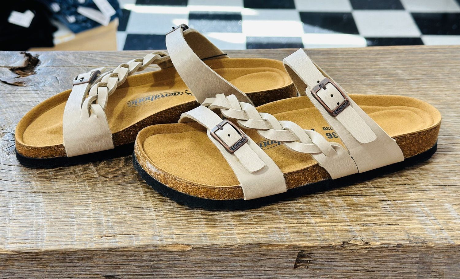 Taking Strides Sandal in Off White