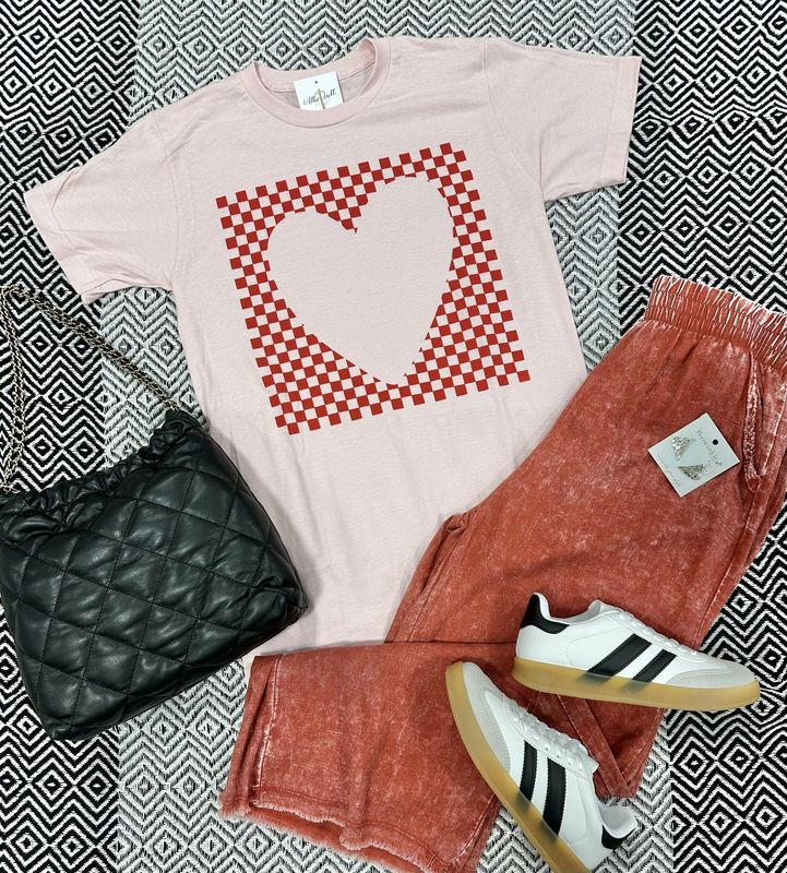 Checkered Heart Tee Checkered Heart Tee