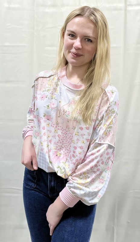 Patchwork Inspired Oversized Top