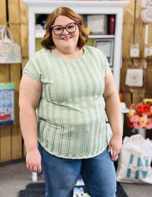 The Poppy Top in Sage The Poppy Top in Sage