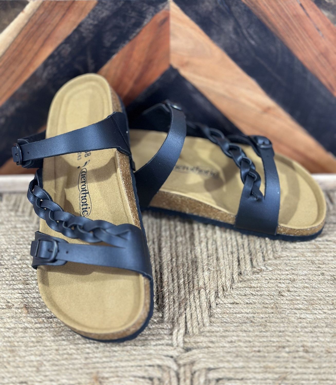 Taking Strides Sandal in Black