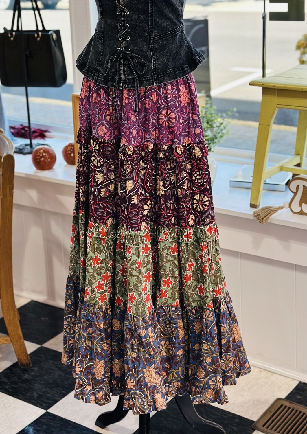 Kismet Patchplay Skirt in Purple Multi