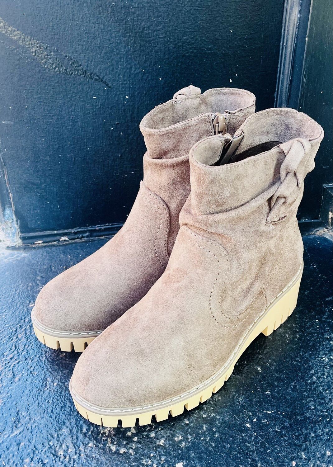 The Demi Bootie in Ash Brown