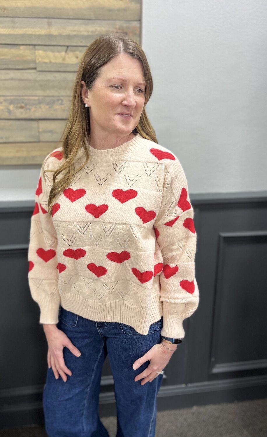 Heart Sweater Top