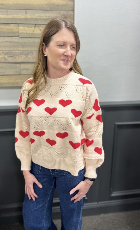 Heart Sweater Top