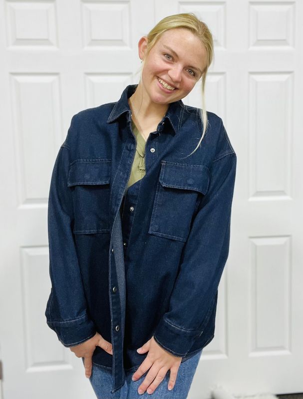 Dark Denim Shacket