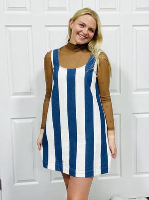 Vertical Stripe Mini Dress Vertical Stripe Mini Dress