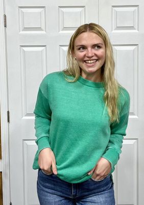Comfy Round Here Pullover in Island Green Comfy Round Here Pullover in Island Green