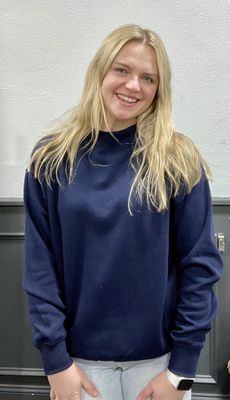 Mock Neck Pullover in Navy