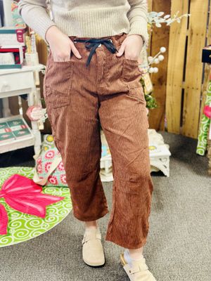 Vintage Rust Corded Barrel Pants Vintage Rust Corded Barrel Pants