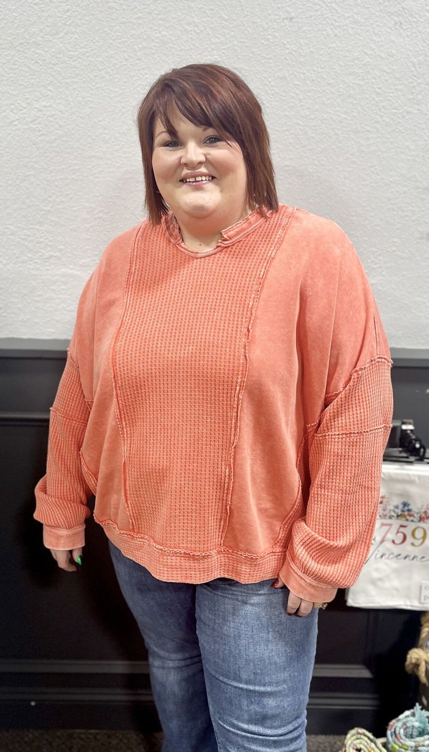 Coral Thermal Pullover