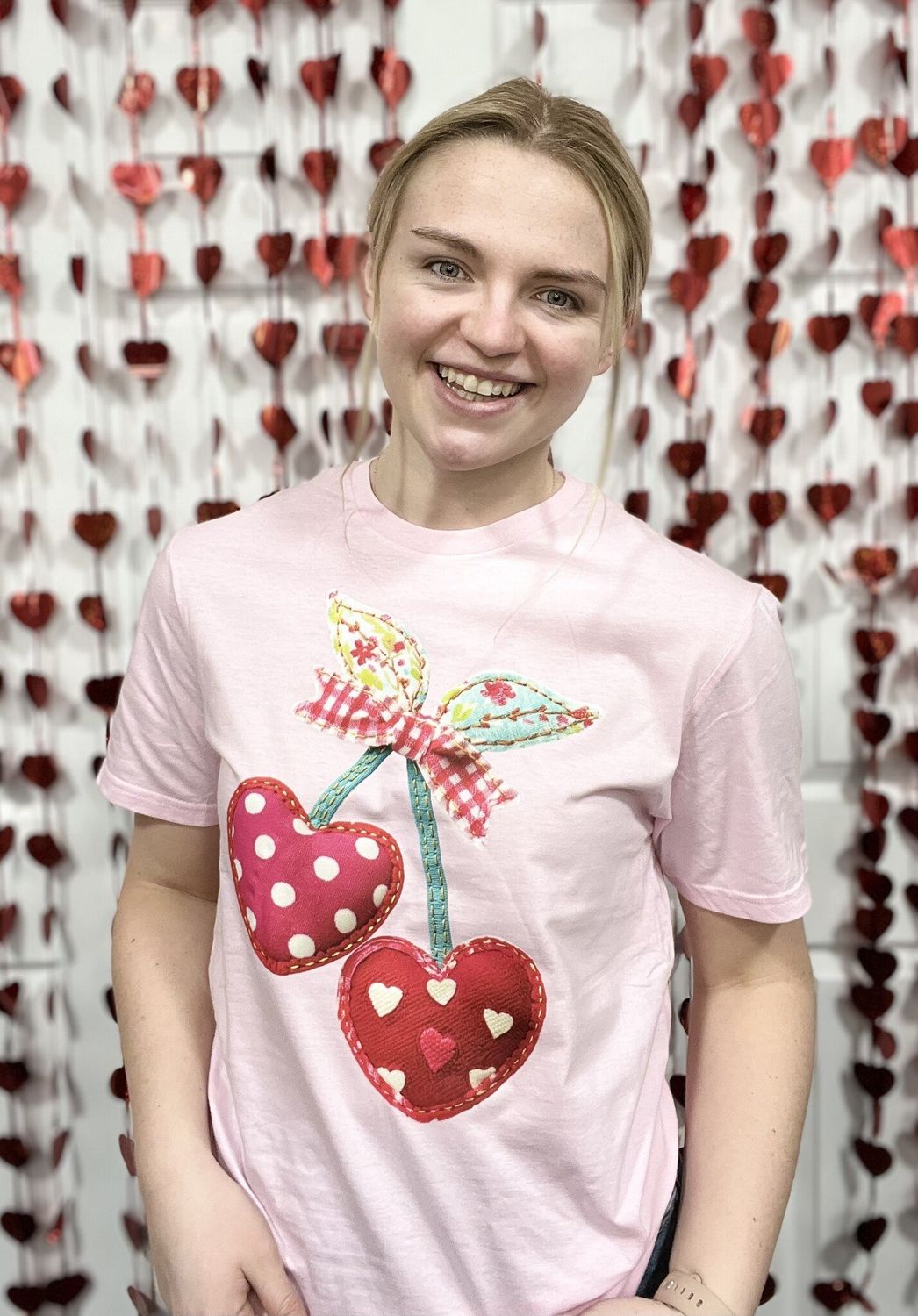 Patterned Cherry Hearts Tee
