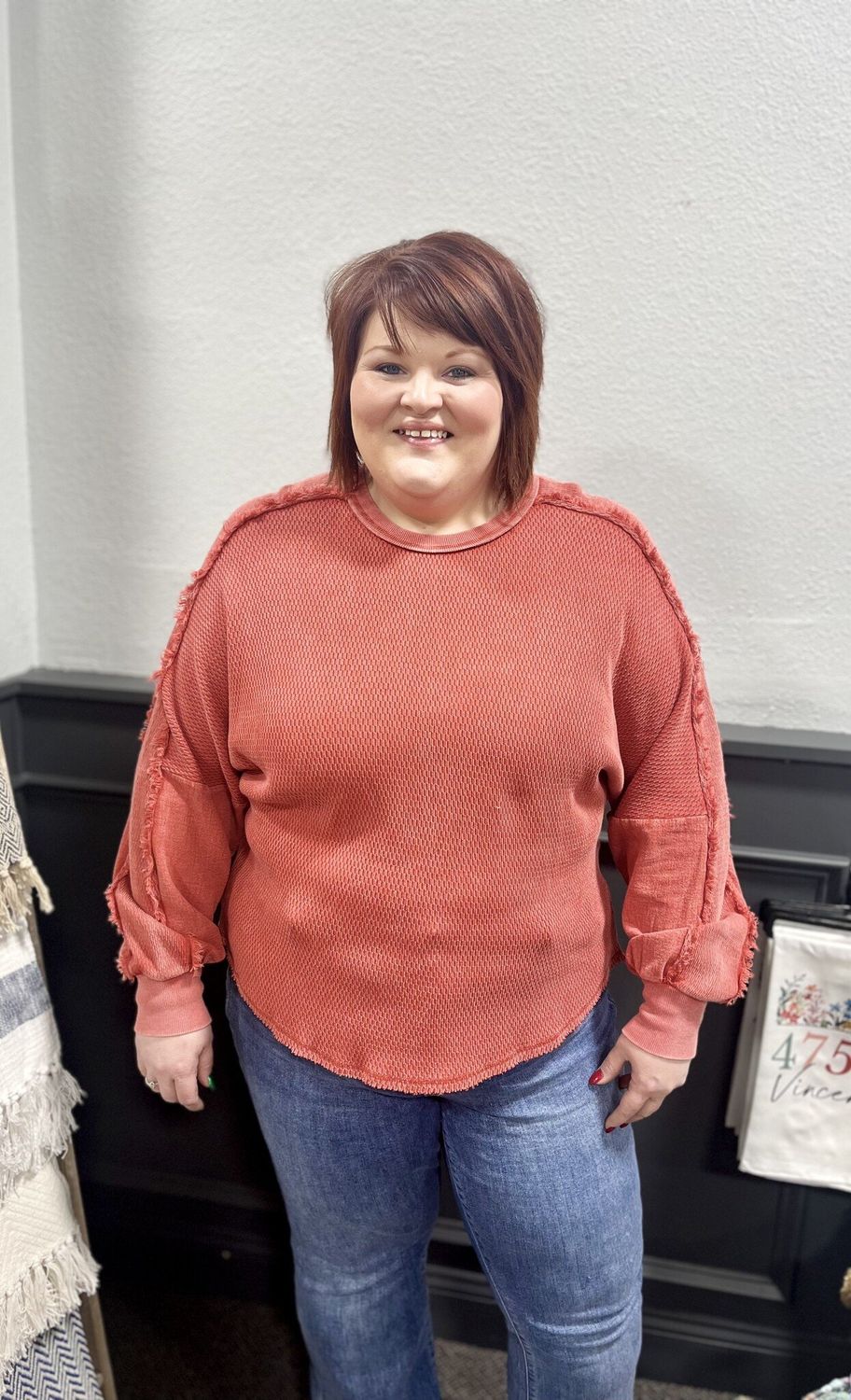 Poppy Red Thermal Top