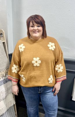 Retro Flower Sweater