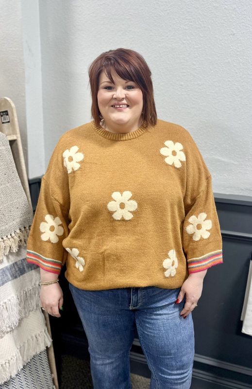 Retro Flower Sweater