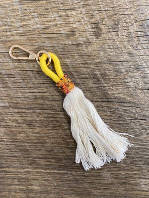 Yellow Beaded Tassel