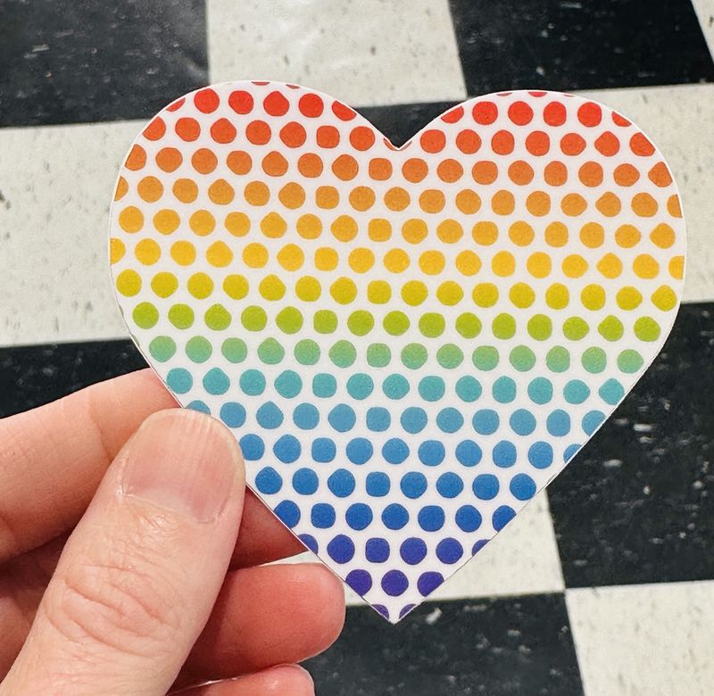 Colorful Heart Sticker