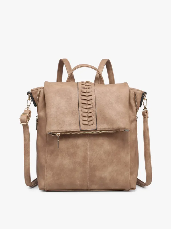 Vivian Convertible Backpack in Tan