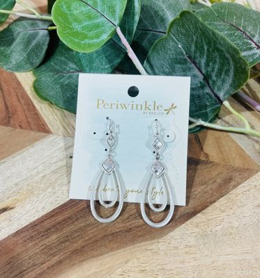 Double Teardrop Dangle Earrings
