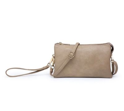 Taupe Corduroy Triple Pocket Riley Clutch