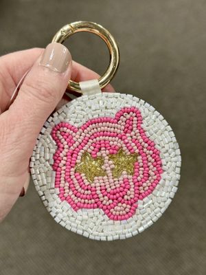 Tiger Beaded Keyring