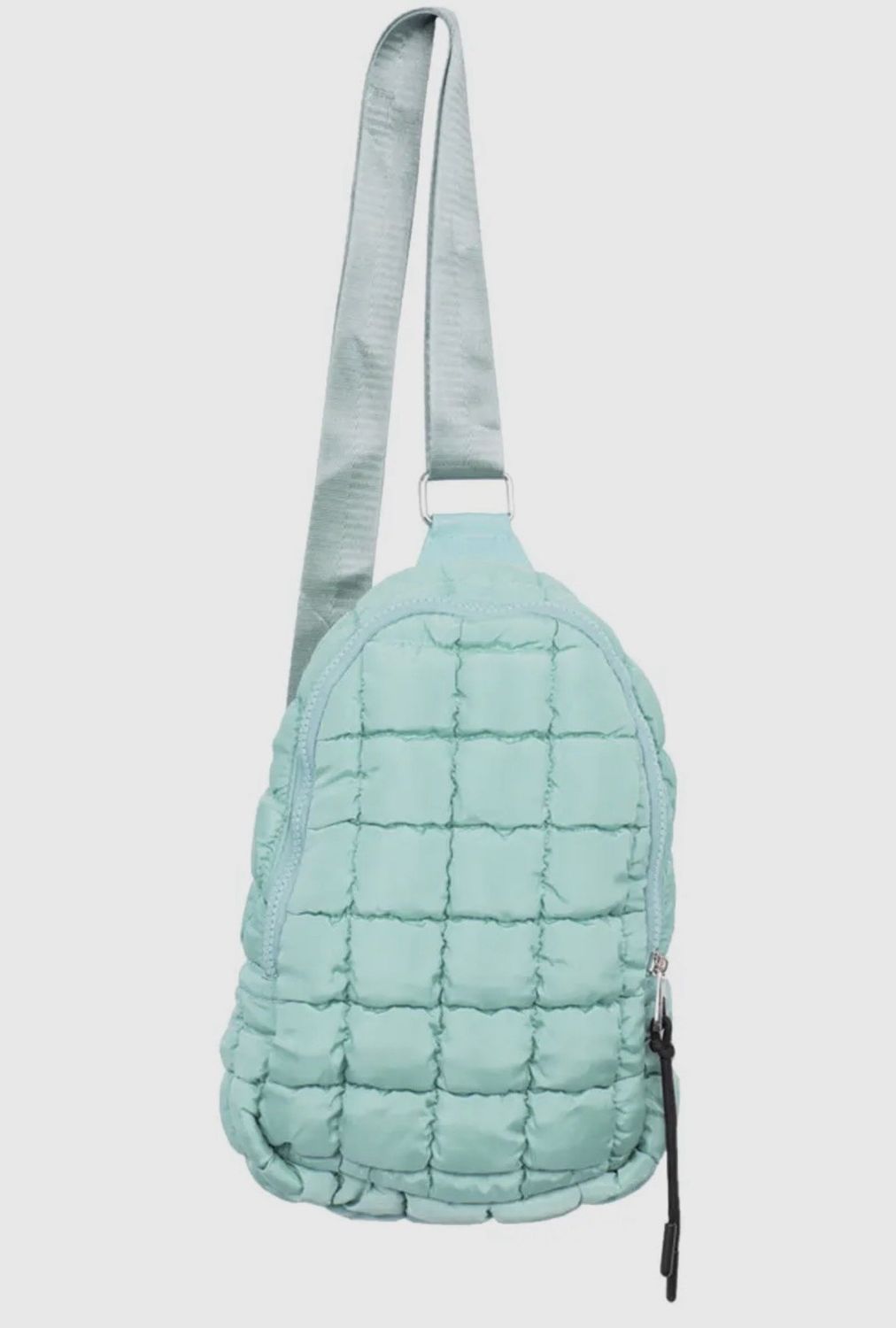 Mint Quilted Sling Bag