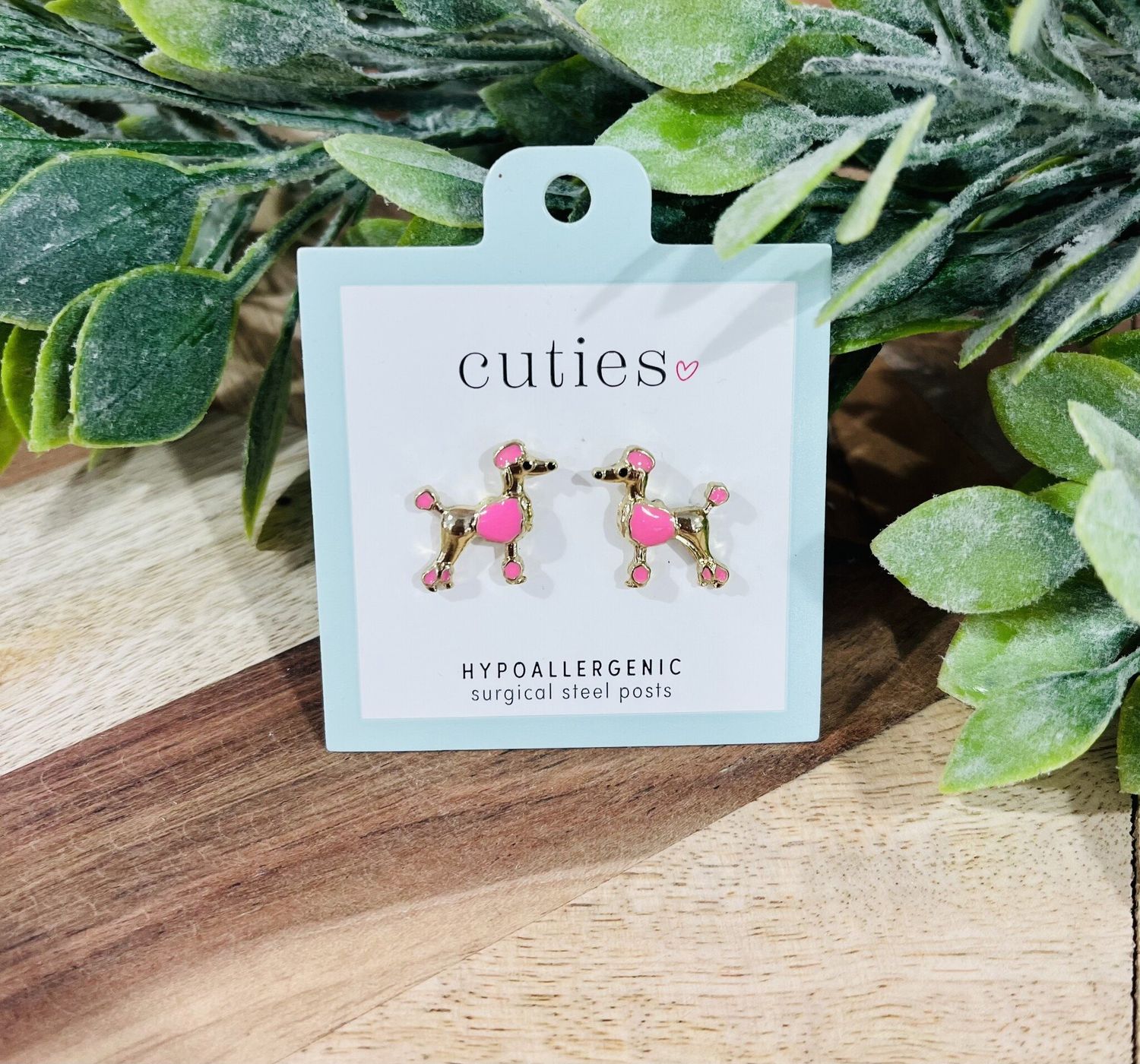 Pink Poodle Studs