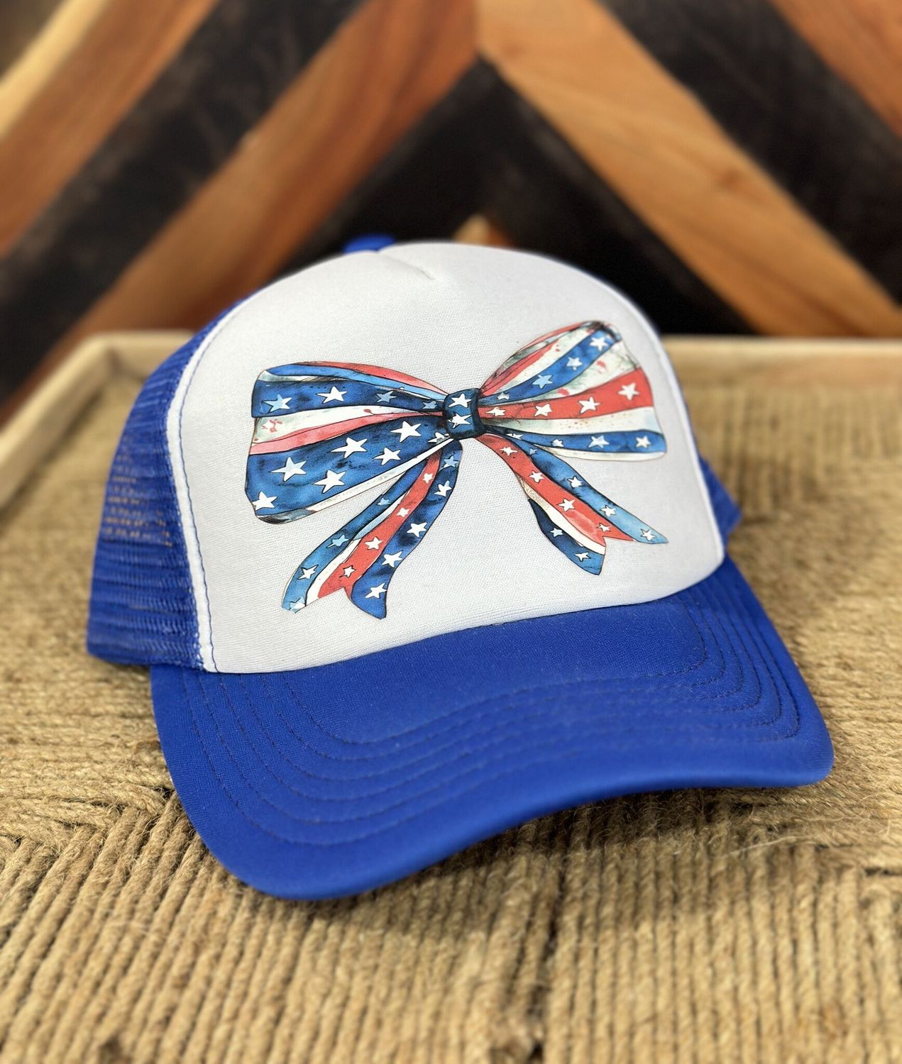 Patriotic Bow Foam Trucker Hat