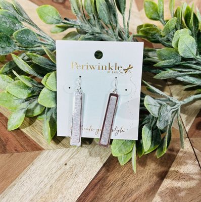 Hammered Rectangle Earrings