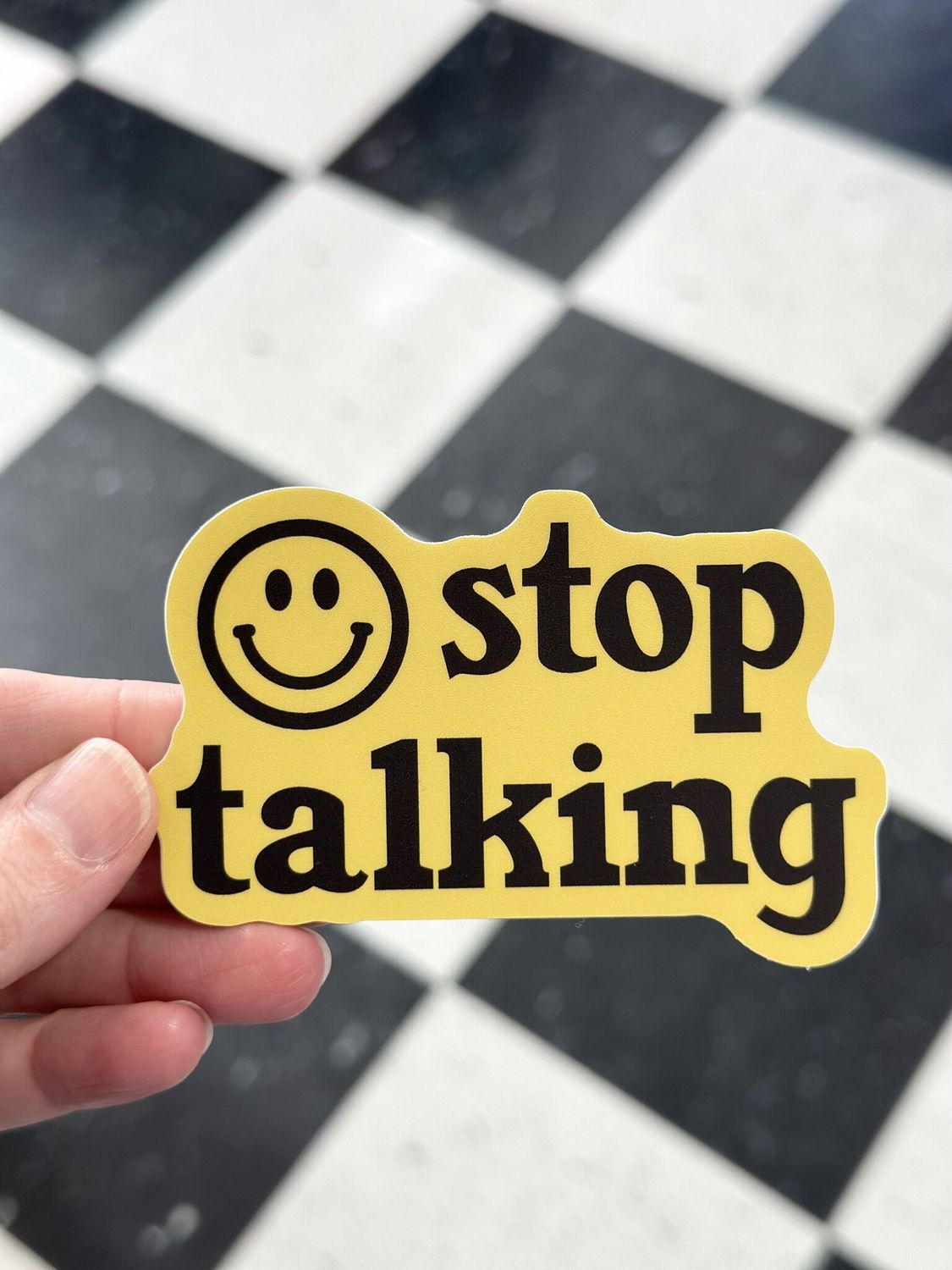 Stop Talking Sticker